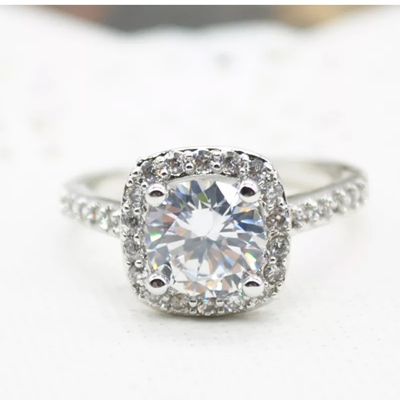 6Carat Wedding Engagement Round Cut Halo Ring - Picture 2 of 5